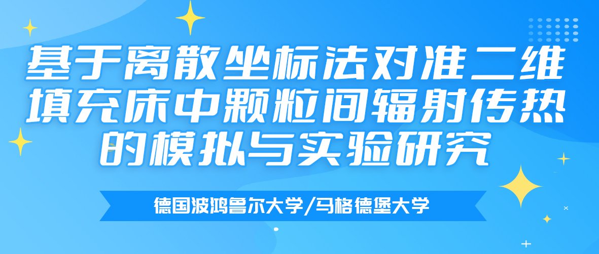 基于离散坐标法对准二维填充床中颗粒间辐射传热的模拟与实验研究