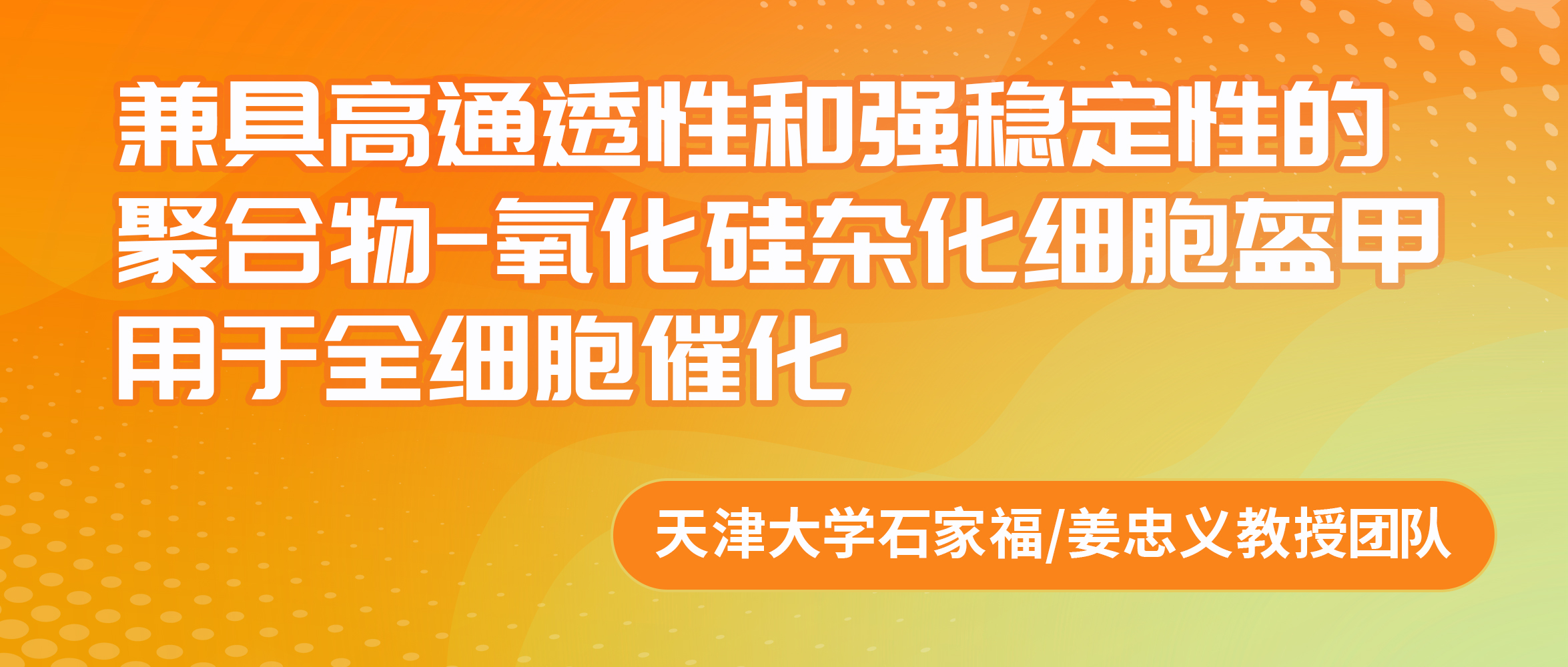 兼具高通透性和强稳定性的聚合物-氧化硅杂化细胞盔甲用于全细胞催化